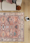 Fynlor Orange Washable Turkish Rug