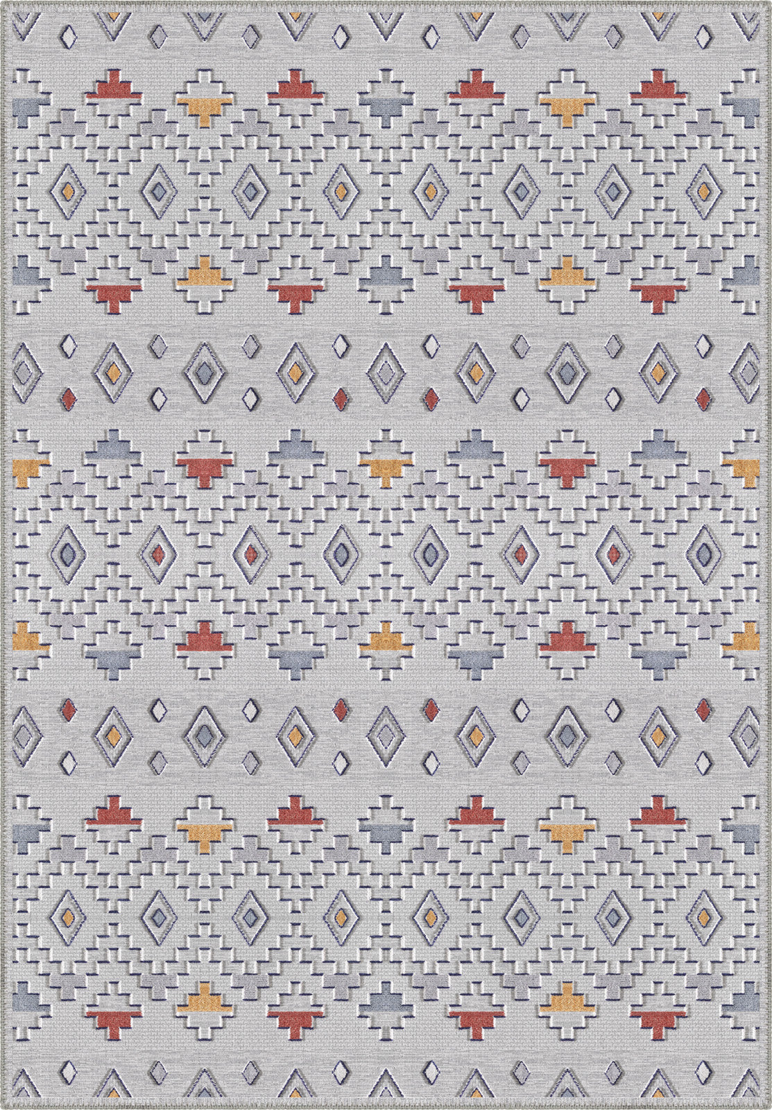 Aztec Ruggable Mateo Grey Aztec Rug | Rugette