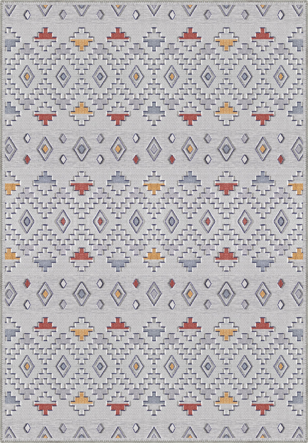 Mateo Grey Aztec Rug