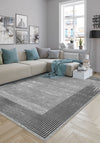 Ayden Grey Bordered Rug