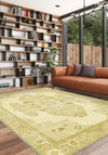 Adrian Yellow Oriental Washable Rug