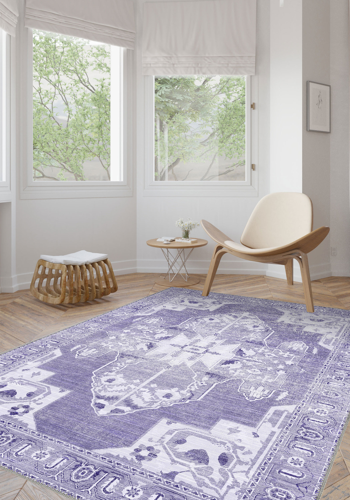 Adrian Purple Vintage Rug