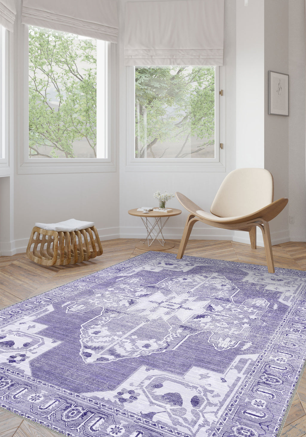 Adrian Purple Vintage Rug