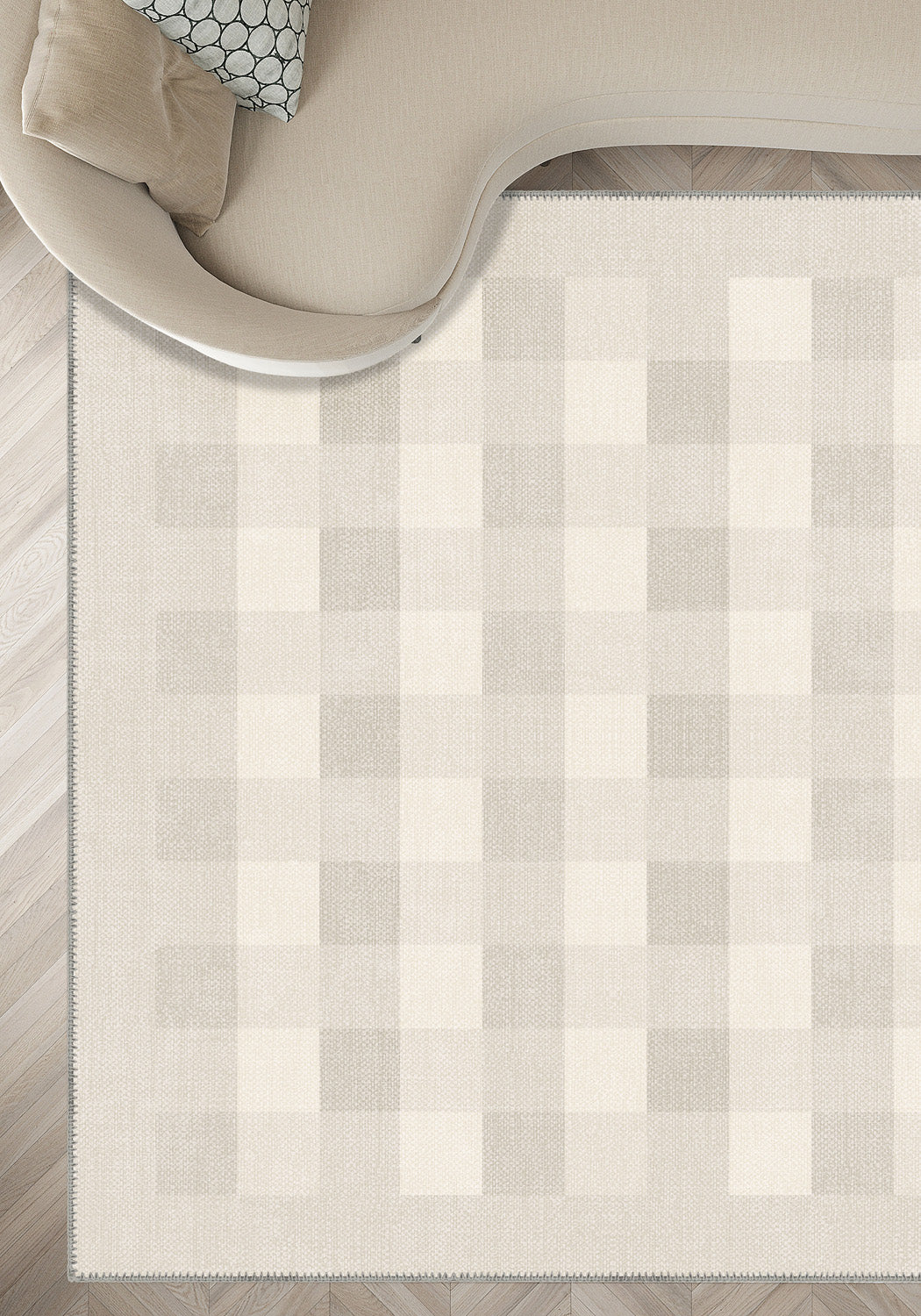Liam Bordered Cream Rug