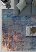 Lydia Brown and Blue Modern Rug