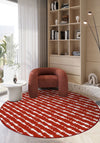 Penelope Red Striped Rug