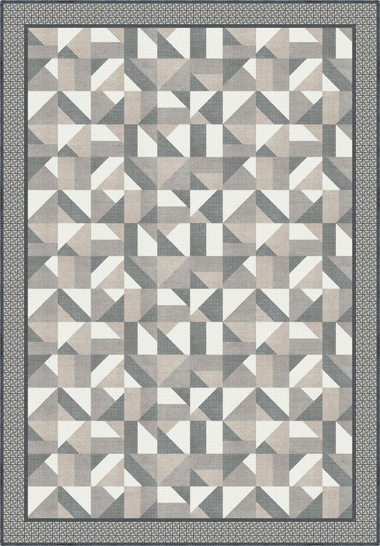 Brooke Geometric Grey Rug