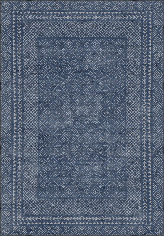 Calyra Navy Modern Rug