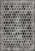 Elvara Black and White Washable Rug