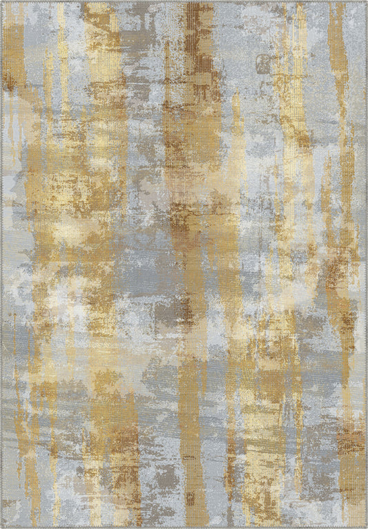 Brianna Abstract Gold Rug