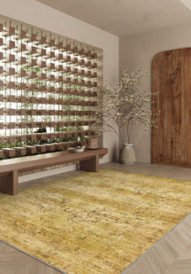Hudson Yellow Medallion Rug