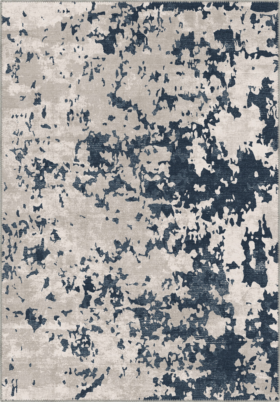 Grant Blue Abstract Washable Rug | Rugette Contemporary Rug