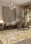 Leo Yellow Distressed Rug