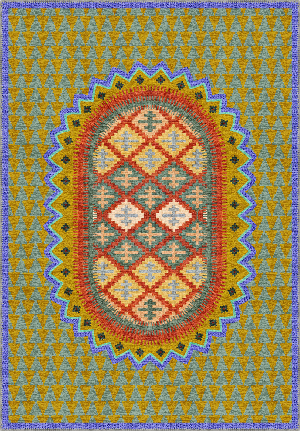 Maria Colourful Vintage Rug | Rugette Washable Rug