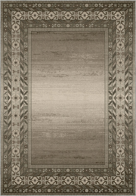 Milona Brown Bordered Rug