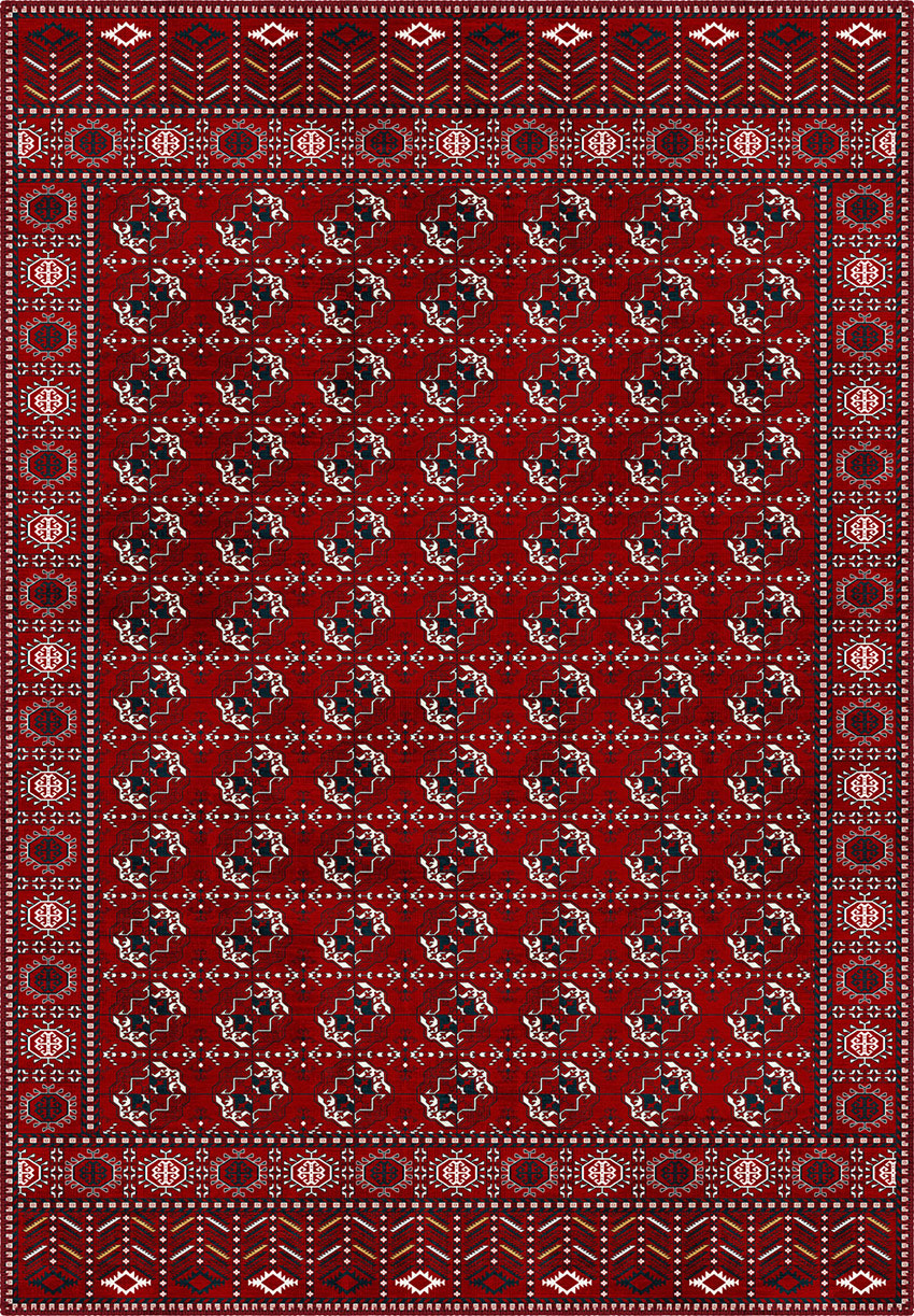 Kael Red Boho Rug