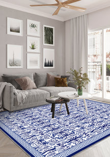 Aveline French Blue Foliage Rug