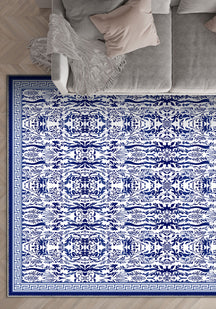 Aveline French Blue Foliage Rug