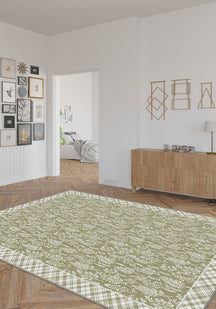 Alder Floral Sage Green Rug