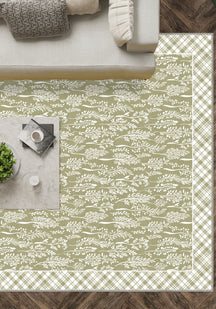 Alder Floral Sage Green Rug