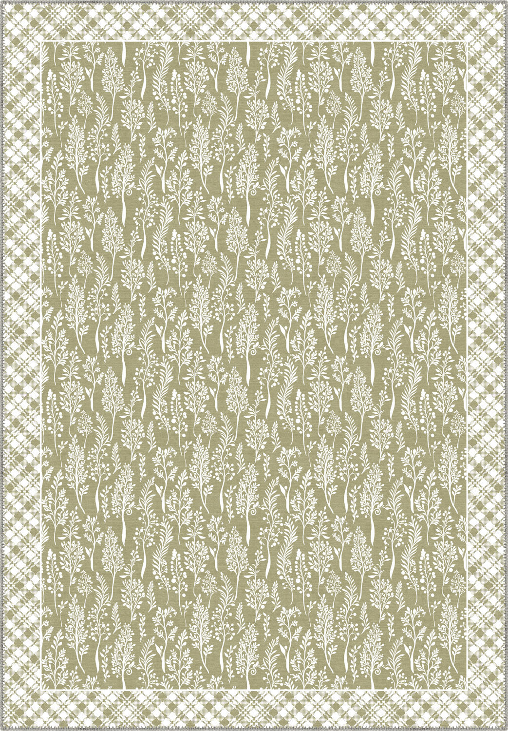 Alder Floral Sage Green Rug