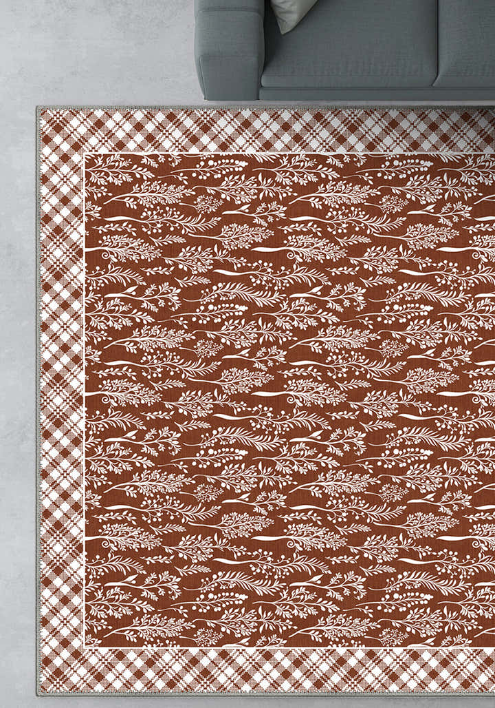 Alder Floral Terracotta Rug