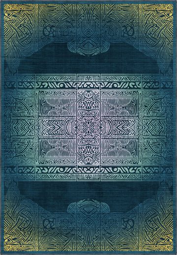 Maeva Teal Celtic Rug