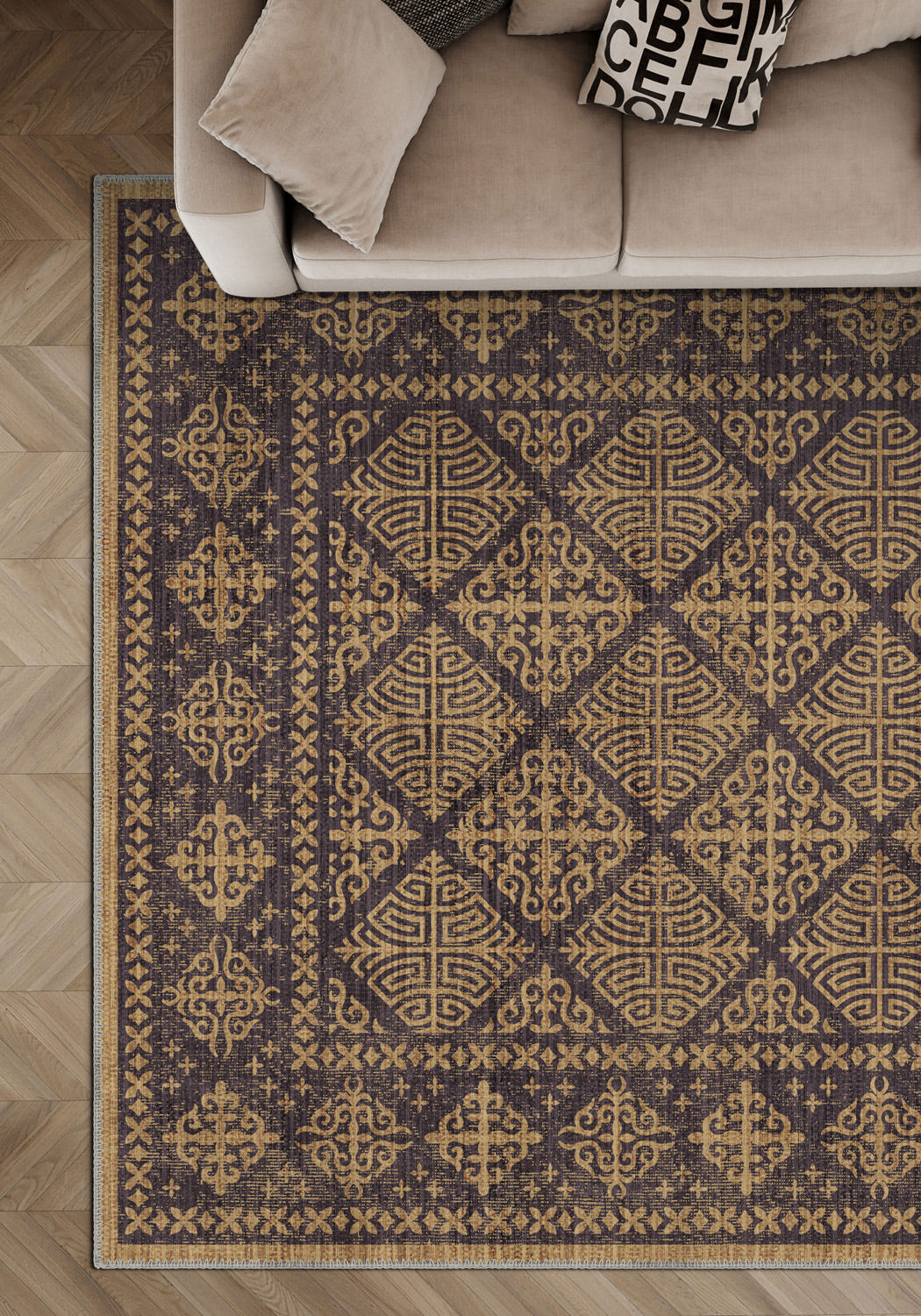 Rhean Deep Lavender Rug