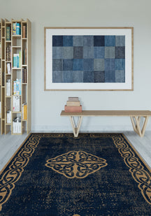 Sorin Dark Navy Celtic Rug