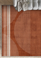 Terracotta rug for living room.