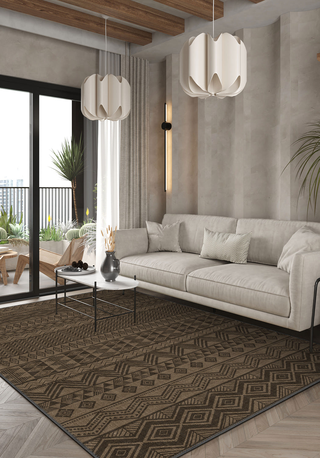 Naya Brown Tribal Rug