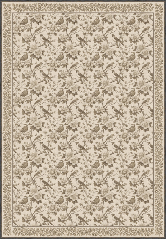 Isolde Taupe Bird Rug