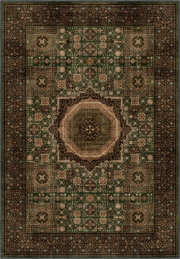 Yasmin Deep Green Mamluk Rug