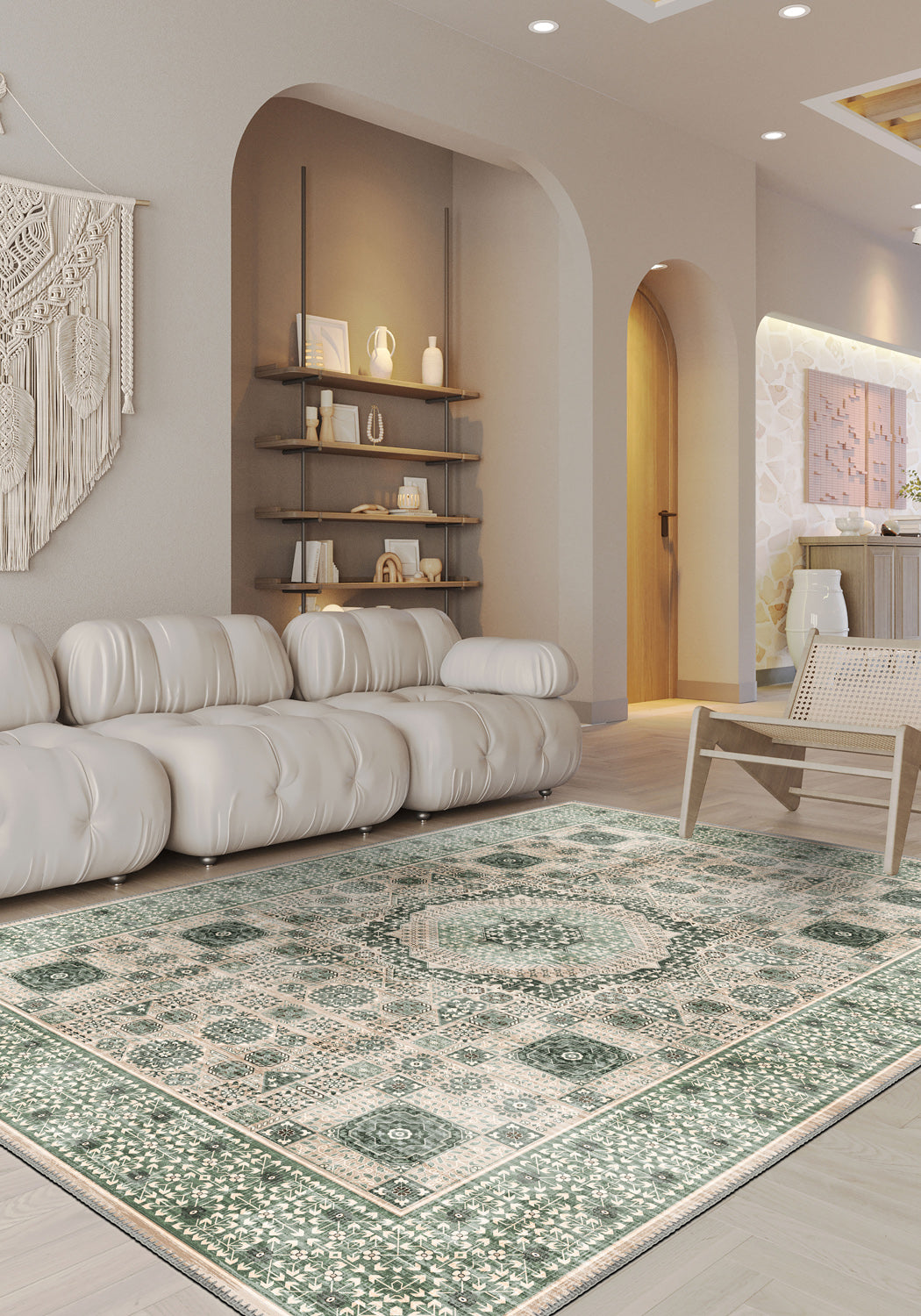 Yasmin Sage Green Persian Rug | Rugette Mamluk Rug