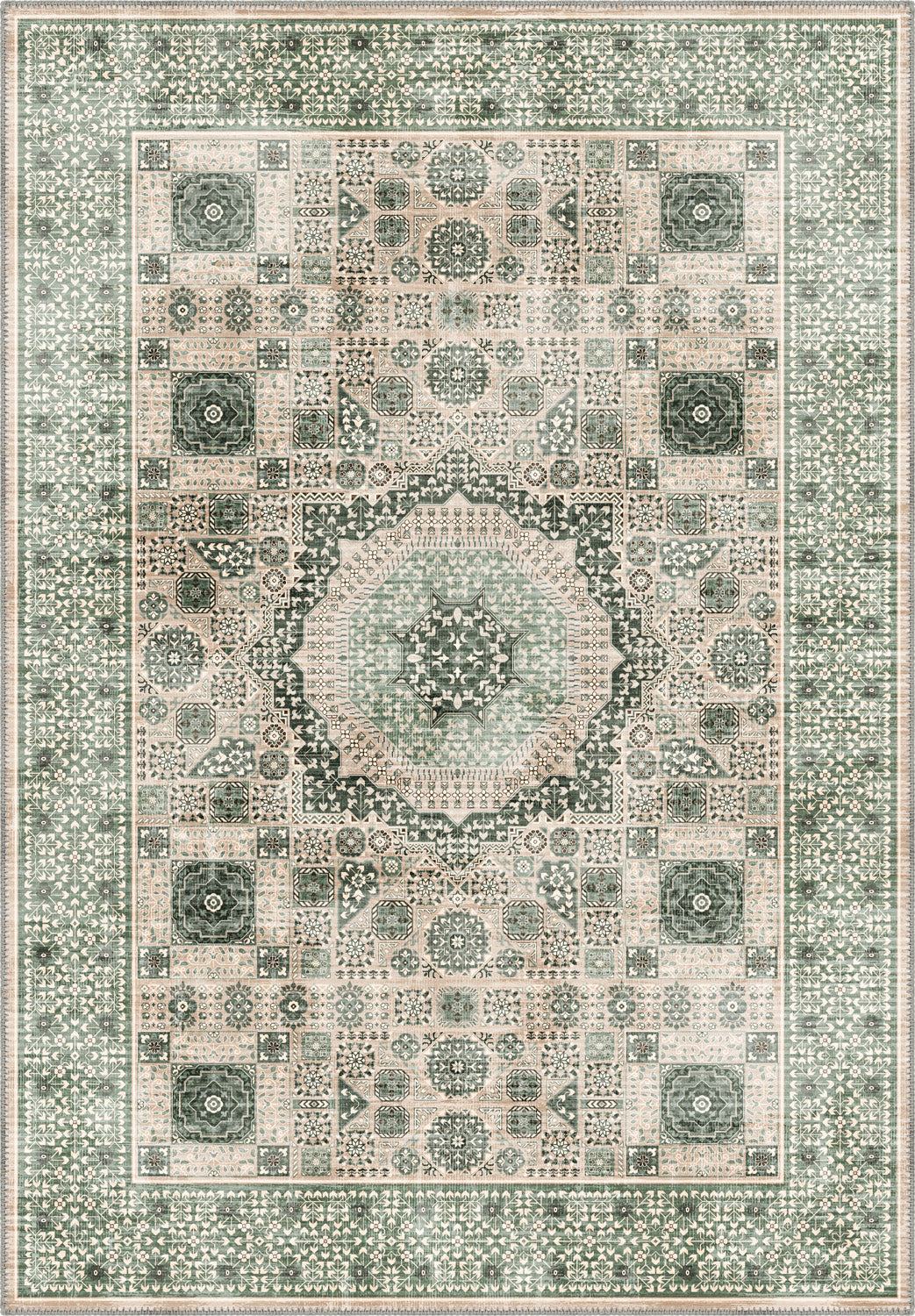 Yasmin Sage Green Persian Rug | Rugette Mamluk Rug