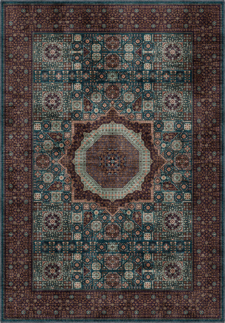 Yasmin Teal Mamluk Rug