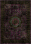 Dark purple vintage Persian rug.