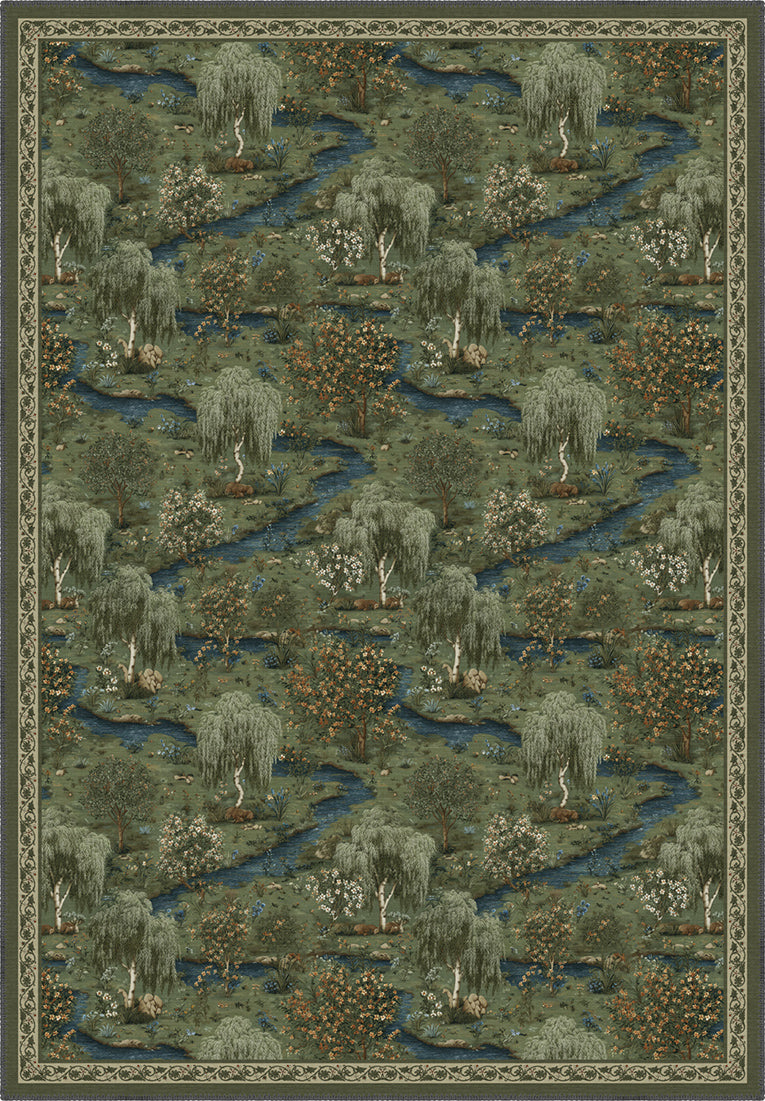 Foresty Rug Elowen Forest Washable Rug | Rugette Farmhouse Rug