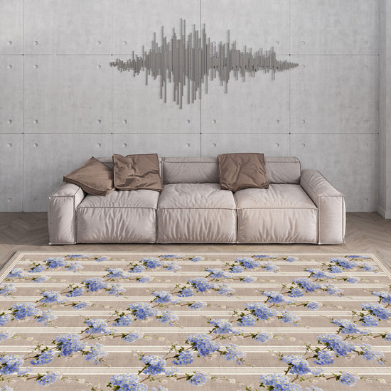 Lilac hydrangea rug for living room.