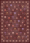 Burgundy Floral rug for living room.