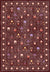 Leontine Burgundy Folk Rug