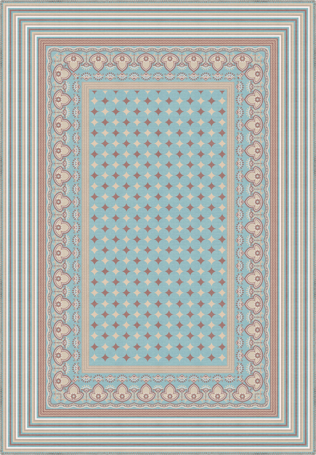Eclectic pastel rug