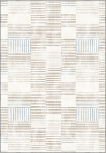 Modern minimalist rug in cream tones.