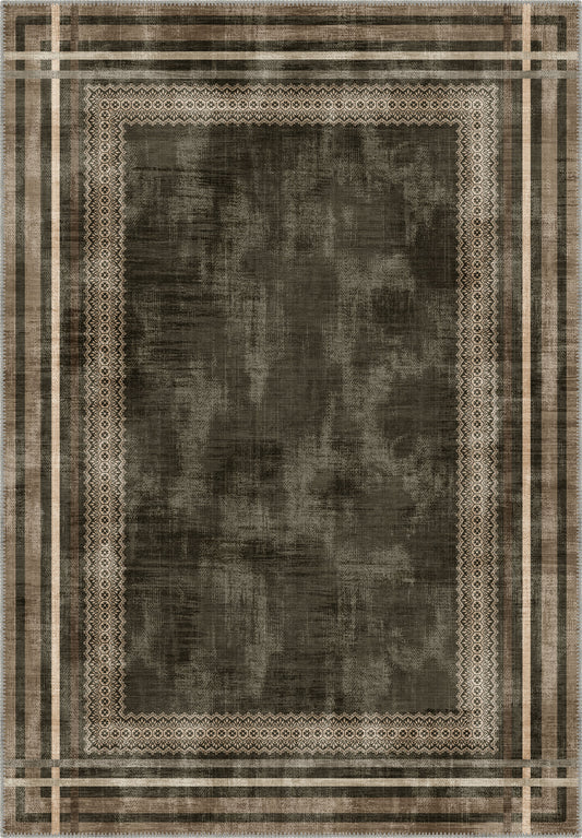 Levi Bordered Washable Rug