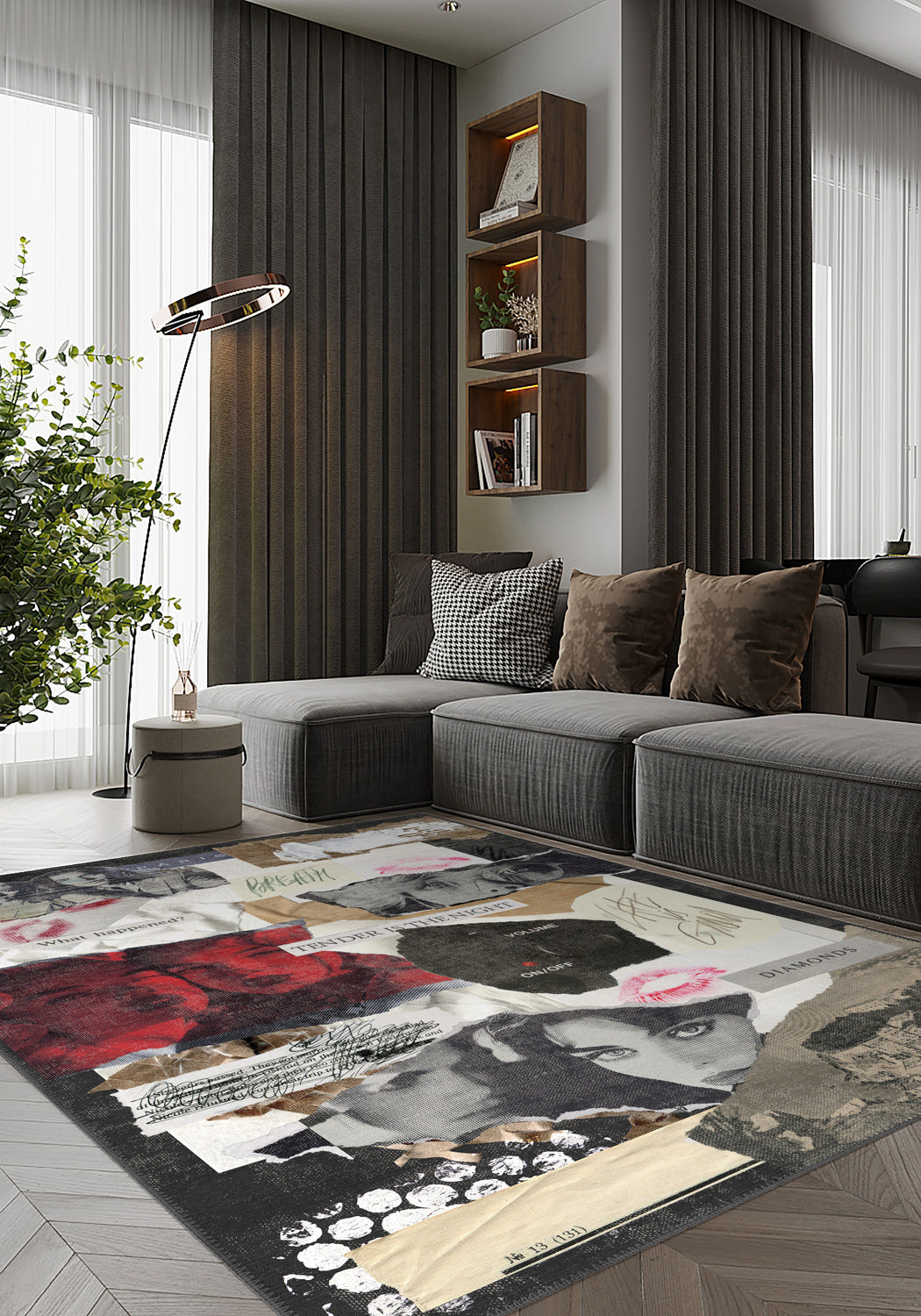 Sabine Contemporary Pop Art Rug