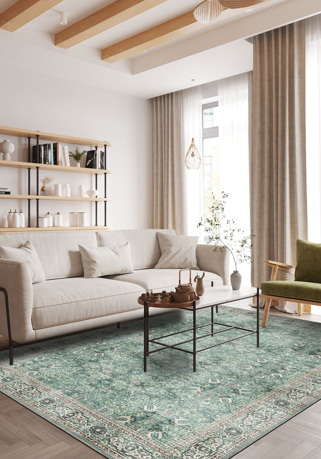 Dorothy Vintage Green Rug