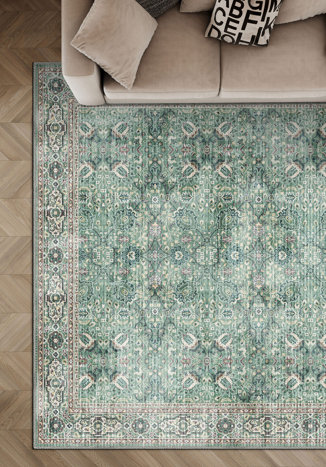 Dorothy Vintage Green Rug