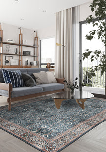 Dorothy Navy Traditional Rug