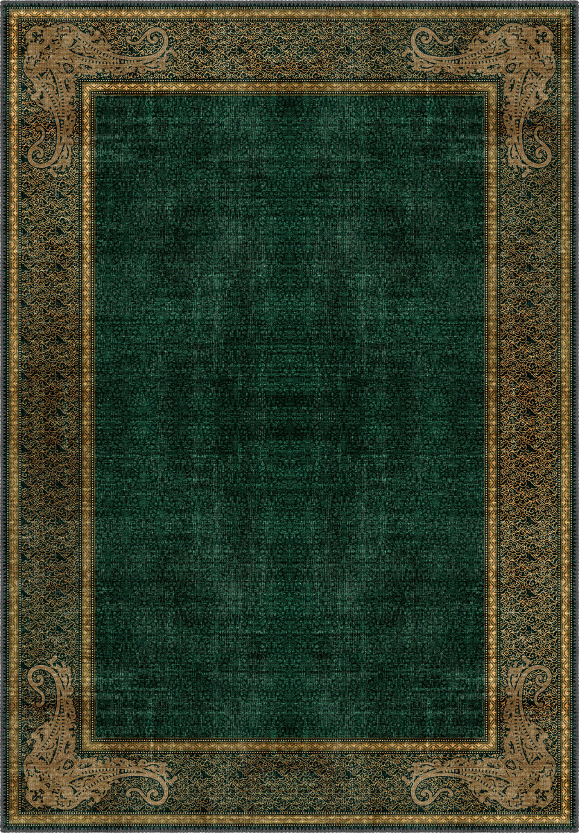Sultana Green Victorian Rug