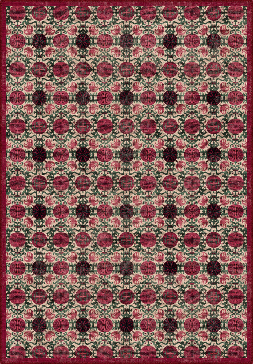 Granada Burgundy Pomegranate Rug